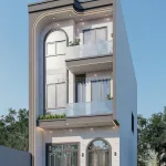 Góc nghiêng mẫu nhà ống 3 tầng hiện đại
