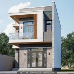 Góc nghiêng mẫu nhà phố 2 tầng hiện đại