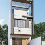 Góc nghiêng mẫu nhà phố 3 tầng hiện đại