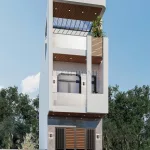 Góc nghiêng mẫu nhà phố 3 tầng hiện đại