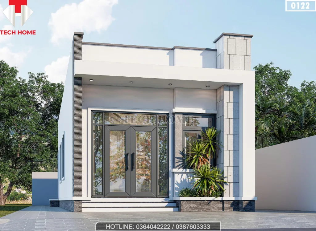 Góc nghiêng nhà cấp 4 mái bằng