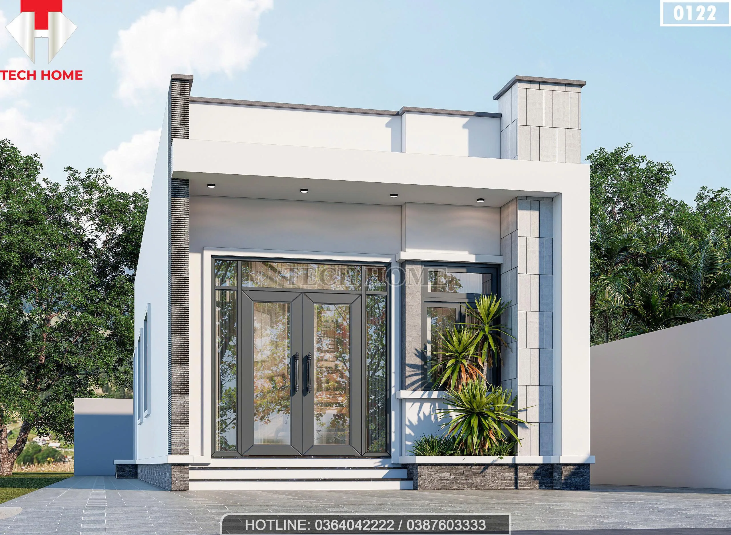 Góc nghiêng nhà cấp 4 mái bằng