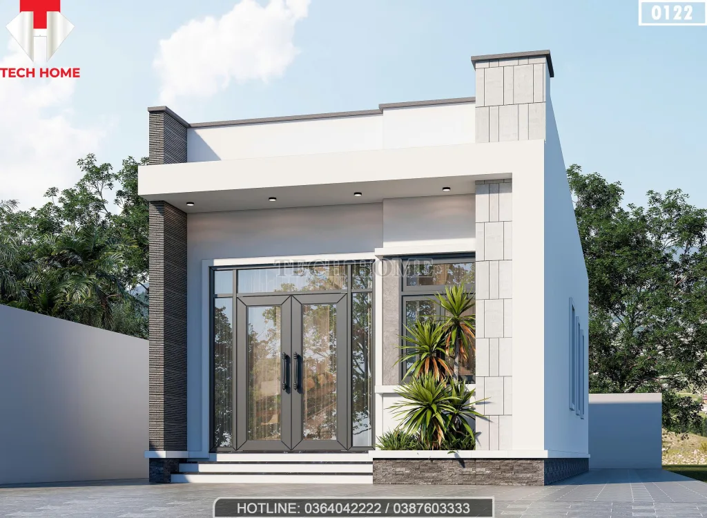 Góc nghiêng nhà cấp 4 mái bằng