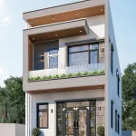 Góc nghiêng nhà ống 2 tầng hiện đại