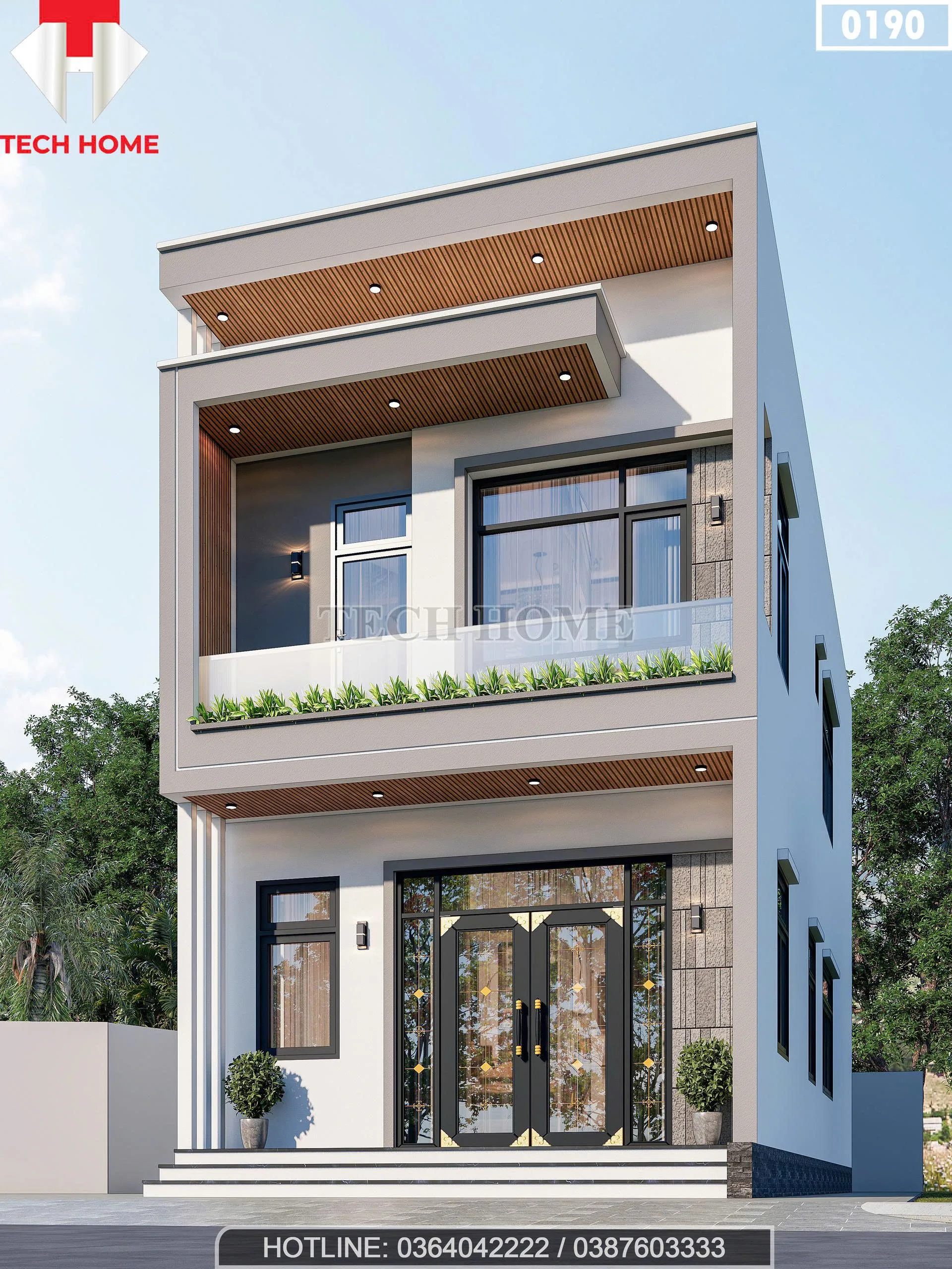 Góc nghiêng nhà ống 2 tầng hiện đại