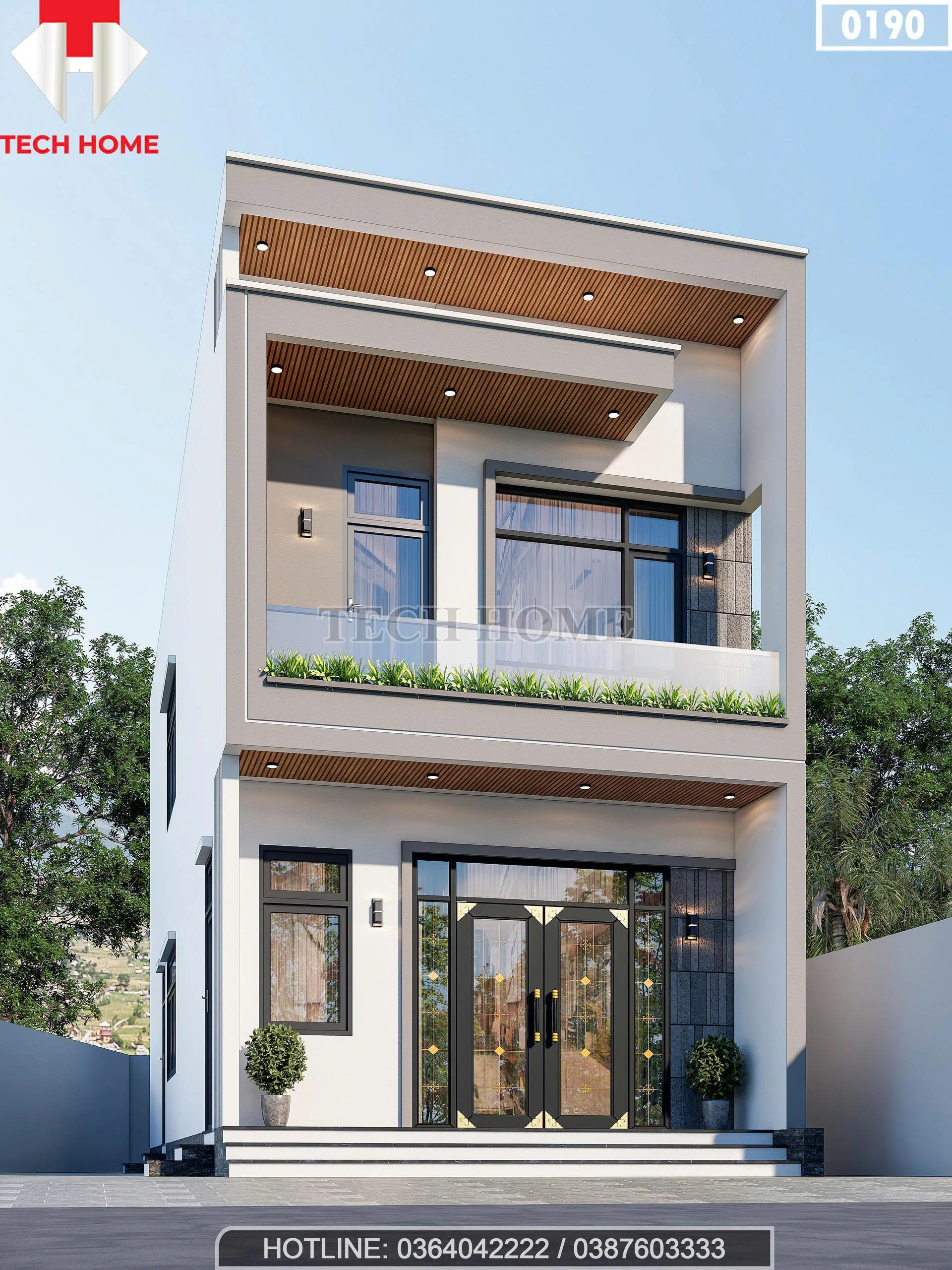 Góc nghiêng nhà ống 2 tầng hiện đại