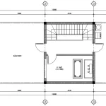 Bản vẽ mặt bằng công năng tầng tum mẫu nhà phố tân cổ điển 2 tầng 1 tum diện tích 32m2.