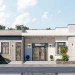 Thiết kế nhà 1 tầng mái bằng 3 phòng ngủ đầy đủ tiện nghi cho gia đình đa thế hệ.