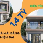 mẫu nhà 2 tầng mái bằng hiện đại
