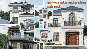 mẫu nhà 2 tầng mái nhật