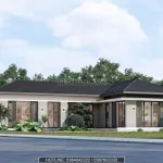 Thiết kế nhà cấp 4 mái nhật hình chữ L hiện đại tối ưu không gian sân vườn.