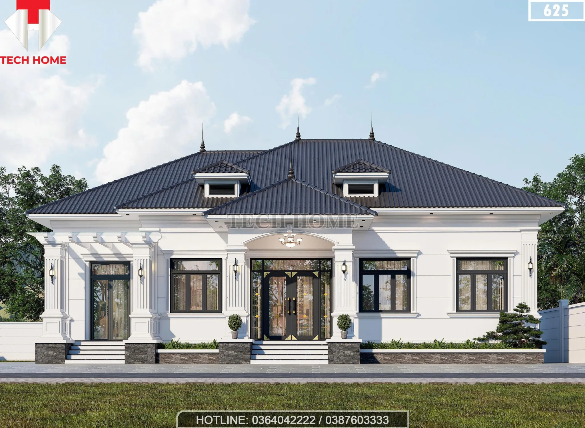 nhà cấp 4 mái nhật