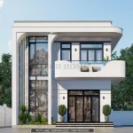 mẫu nhà mái bằng 2 tầng