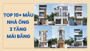 nhà mái bằng 3 tầng