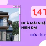 mẫu nhà mái Nhật 2 tầng hiện đại