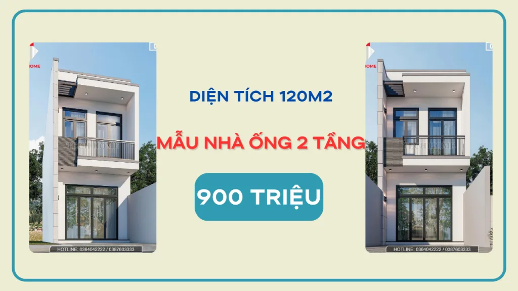 mẫu nhà ống 2 tầng 4x15m