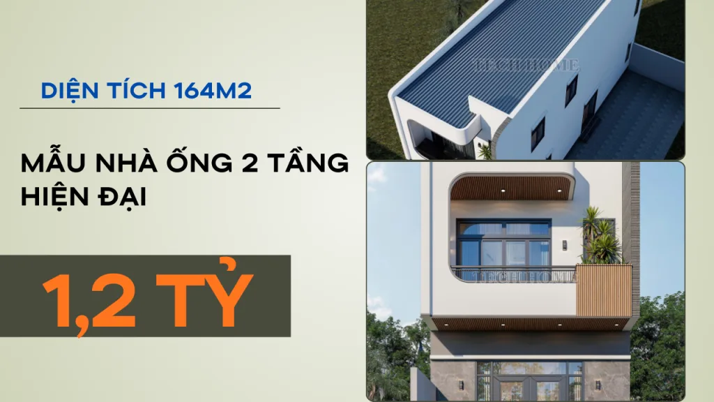 mẫu nhà ống 2 tầng hiện đại