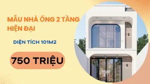 mẫu nhà ống 2 tầng hiện đại