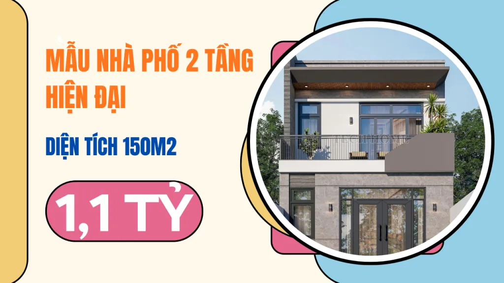 mẫu nhà phố 2 tầng hiện đại