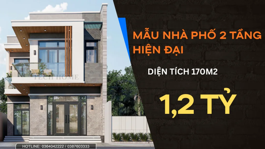 mẫu nhà phố 2 tầng hiện đại