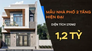 mẫu nhà phố 2 tầng hiện đại