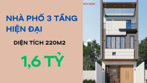 mẫu nhà phố 3 tầng hiện đại