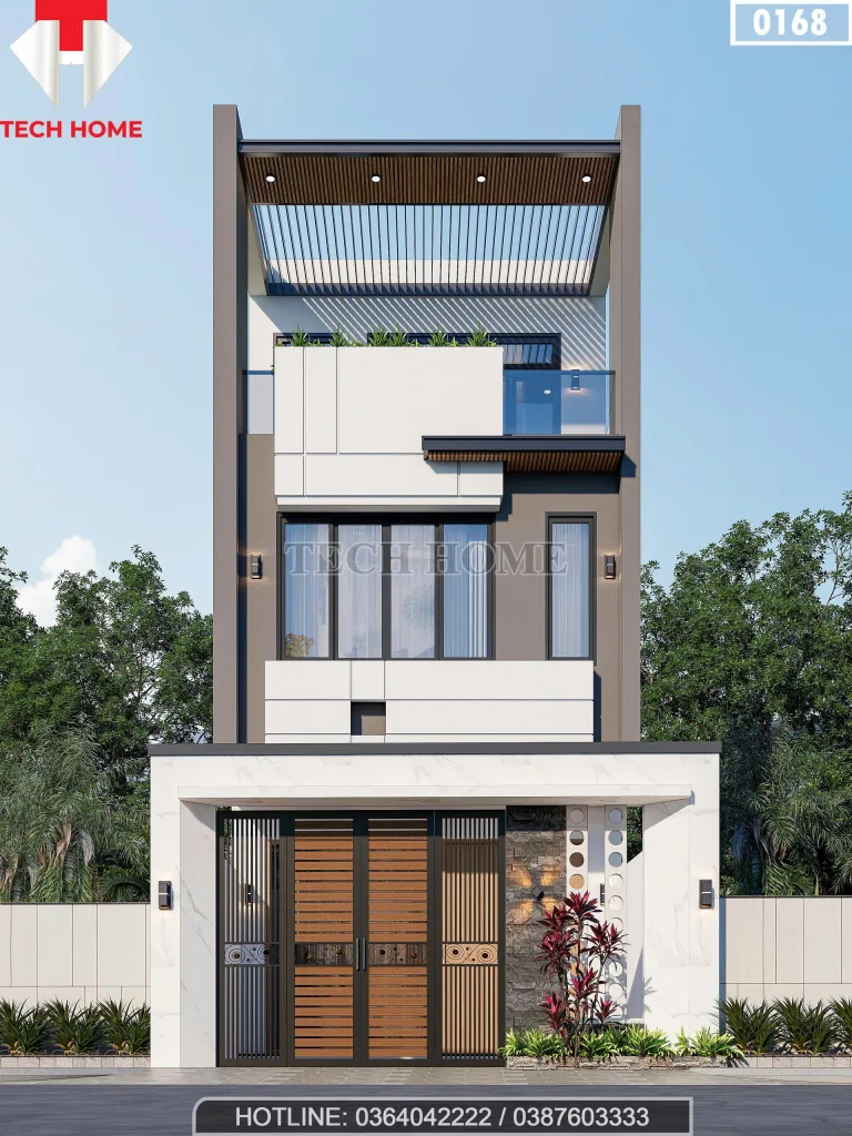 Tổng quan mẫu nhà phố 3 tầng hiện đại