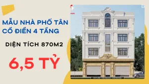 mẫu nhà phố tân cổ điển 4 tầng