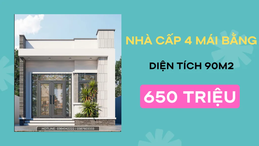 nhà cấp 4 mái bằng