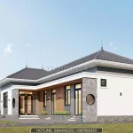 nhà cấp 4 mái nhật