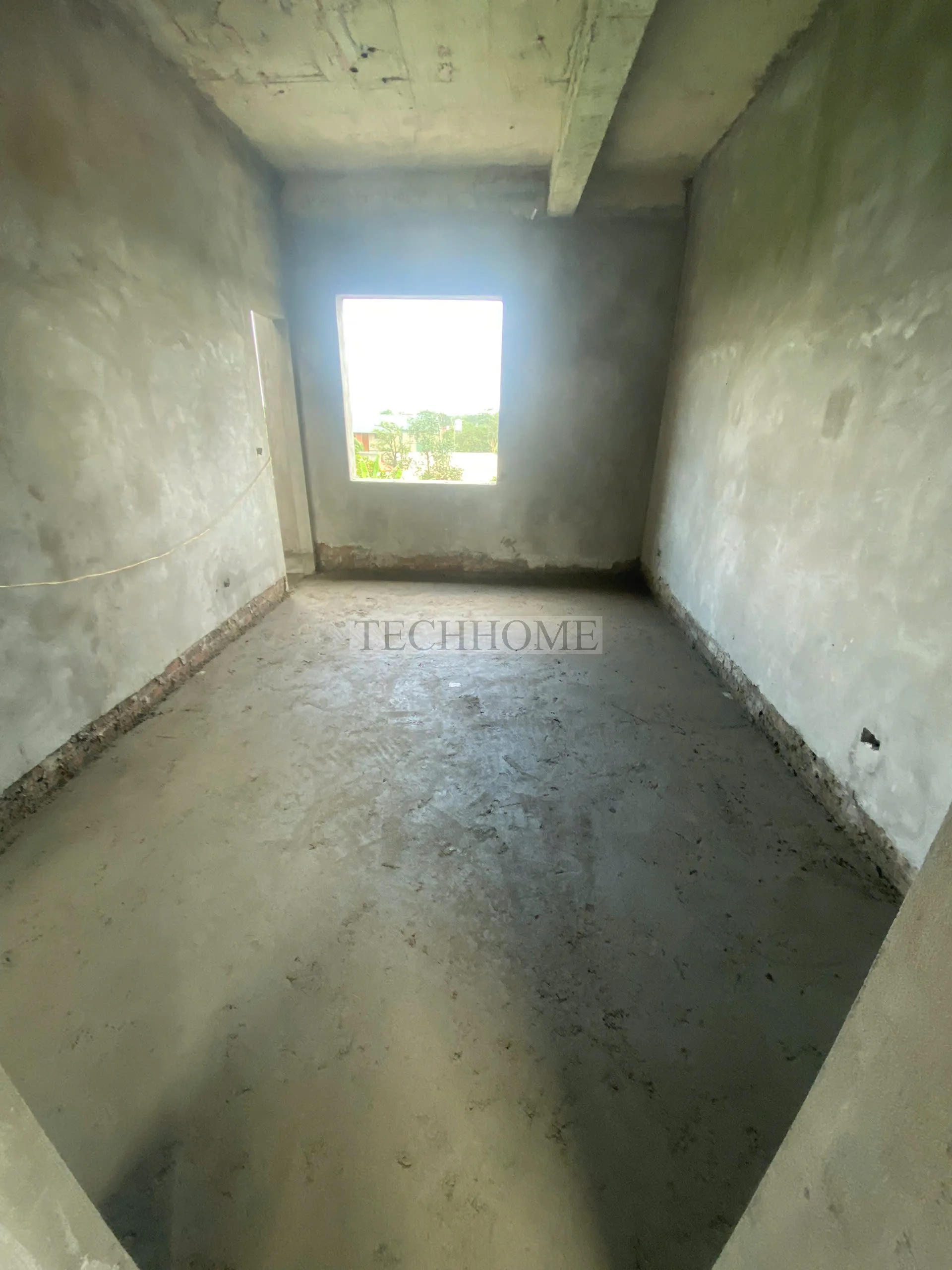 Hình ảnh hoàn thiện phần trát tường phẳng mịn tại nhà anh Hải Thạch Thất.