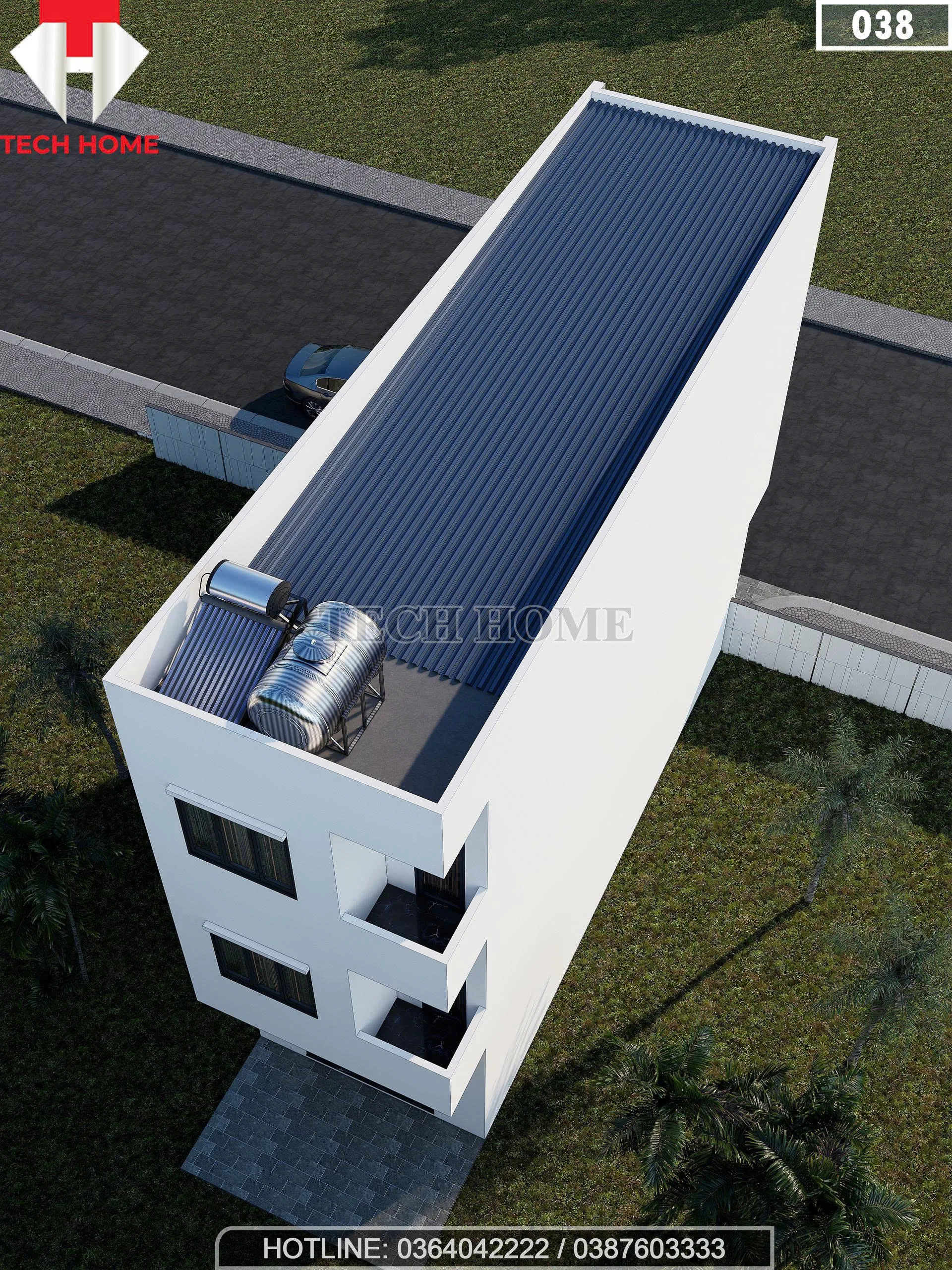 Tổng thể Mẫu nhà ống 3 tầng đẹp