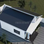 Tổng thể mẫu nhà cấp 4 mái lệch