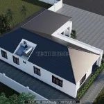 Tổng thể mẫu nhà cấp 4 mái Nhật 4 phòng ngủ