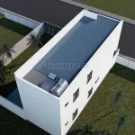 Tổng thể mặt sau mẫu nhà ống 2 tầng hiện đại