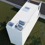 Tổng thể mặt sau mẫu nhà phố 3 tầng hiện đại