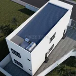 Tổng thể mặt sau mẫu nhà ống 2 tầng hiện đại