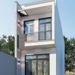 Góc nghiêng mẫu nhà ống 2 tầng 4x15m