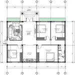 Bản vẽ mặt bằng tầng 1 mẫu nhà mái Nhật 4 phòng ngủ diện tích thiết kế 131m2.