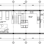 Bản vẽ bố trí công năng tầng 1 mẫu nhà phố 2 tầng 1 tum hiện đại diện tích 83m2 tối ưu kinh doanh.
