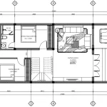Bản vẽ bố trí công năng tầng 1 mẫu nhà phố 2 tầng hiện đại tại Hải Phòng diện tích 147m2.