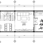 Bản vẽ bố trí công năng tầng 1 mẫu nhà phố 3 tầng hiện đại tại Hải Phòng diện tích 60m2.