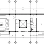 Bản vẽ mặt bằng công năng tầng 2 mẫu nhà phố hiện đại 5 tầng tại Sóc Sơn.