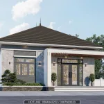 Góc nghiêng Mẫu nhà cấp 4 mái Nhật 3 phòng ngủ