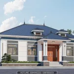 Góc nghiêng mẫu nhà mái Nhật 4 phòng ngủ