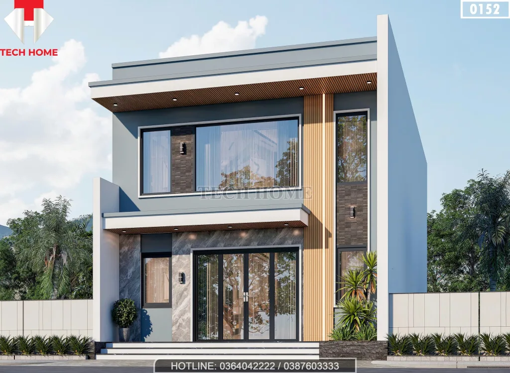 góc nghiêng mẫu nhà ống 2 tầng hiện đại