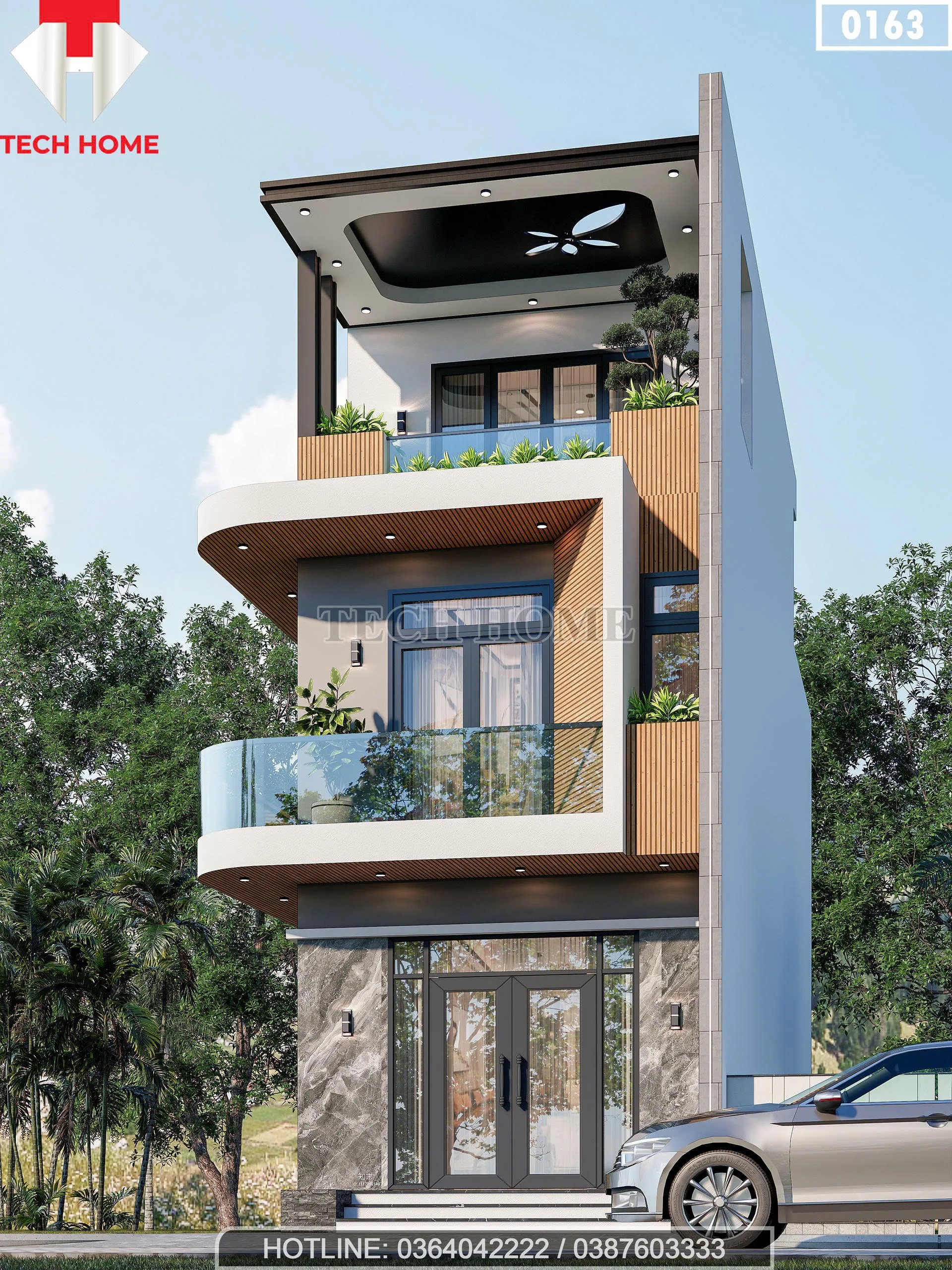 Góc nghiêng mẫu nhà ống 3 tầng đẹp