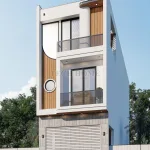 Góc nghiêng mẫu nhà phố 3 tầng hiện đại tại Hải Phòng