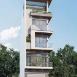 Góc nghiêng nhà phố hiện đại 5 tầng tại Sóc Sơn