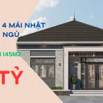 mẫu nhà cấp 4 mái Nhật 3 phòng ngủ
